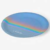 パーソナライズされた実在虹 ペーパープレート (アングル)