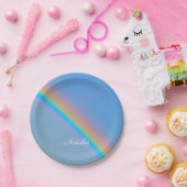 パーソナライズされた実在虹 ペーパープレート (パーティー)