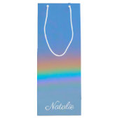 パーソナライズされた実在虹 ワインギフトバッグ (裏面)