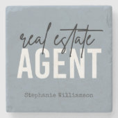 パーソナライズされた実在資産代理不動産仲介業者 ストーンコースター (正面)