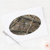 パーソナライズされた実在迷彩柄/迷彩(カスタマイズ可能) 楕円形シール (封筒)