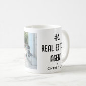 パーソナライズされた実在Estate Agent写真 コーヒーマグカップ (正面右)