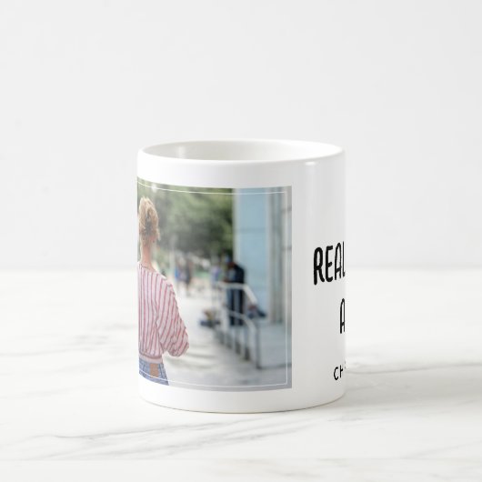 パーソナライズされた実在Estate Agent写真 コーヒーマグカップ (中央)