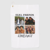 「パーソナライズされた実在Friends Still Exist」写真 ゴルフタオル (正面)