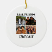 「パーソナライズされた実在Friends Still Exist」写真 セラミックオーナメント (正面)