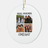「パーソナライズされた実在Friends Still Exist」写真 セラミックオーナメント (左)