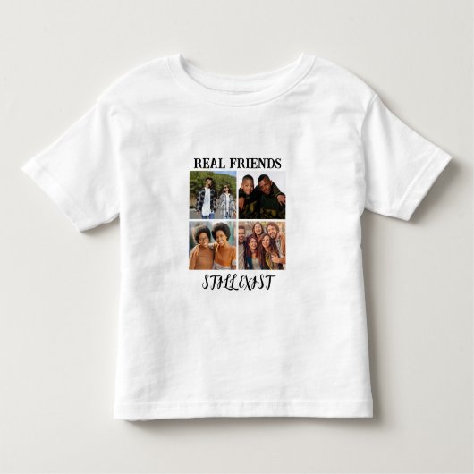 「パーソナライズされた実在Friends Still Exist」写真 トドラーTシャツ (正面)