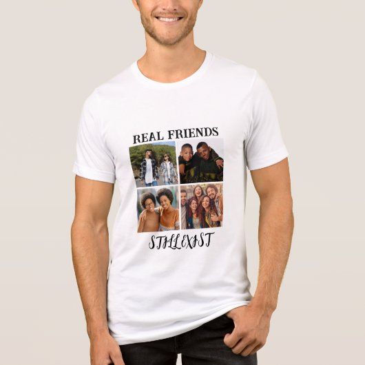 「パーソナライズされた実在Friends Still Exist」写真 トライブレンドＴシャツ (正面)