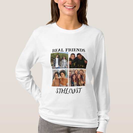 「パーソナライズされた実在Friends Still Exist」写真 Tシャツ (正面)
