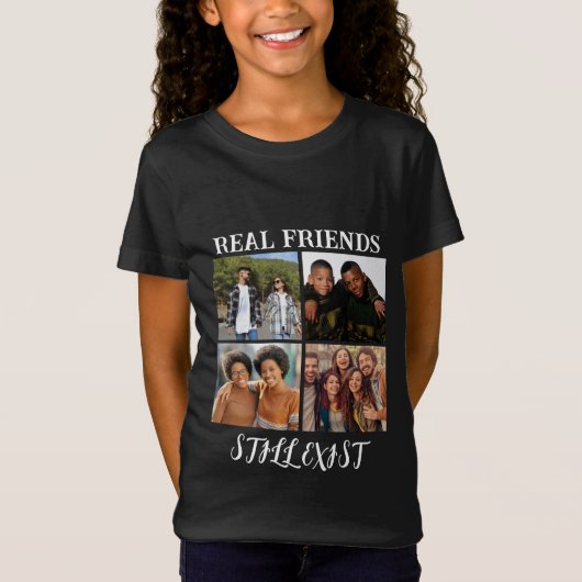 「パーソナライズされた実在Friends Still Exist」写真 Tシャツ (正面)