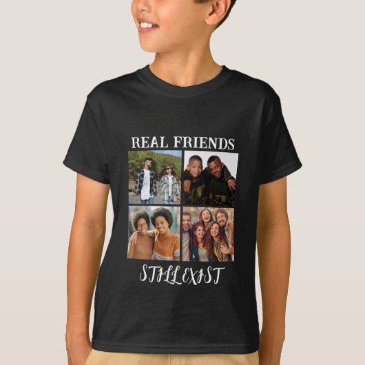 「パーソナライズされた実在Friends Still Exist」写真 Tシャツ (正面)