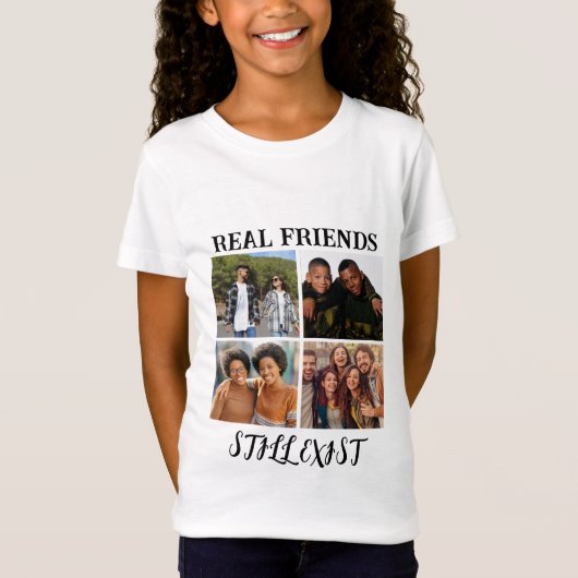 「パーソナライズされた実在Friends Still Exist」写真 Tシャツ (正面)