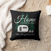 「パーソナライズされた家は駐車場」 クッション (ブランケット)