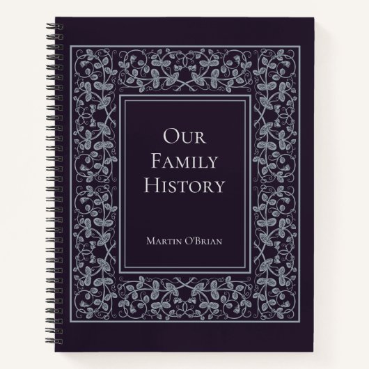 パーソナライズされた家エレガント族履歴 ノートブック (正面)