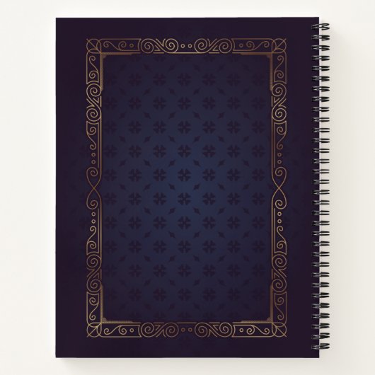 パーソナライズされた家エレガント族歴 ノートブック (裏面)