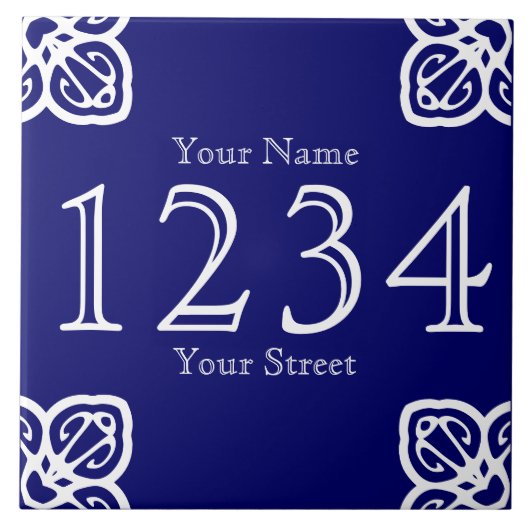 パーソナライズされた家スペインの番 タイル (正面)