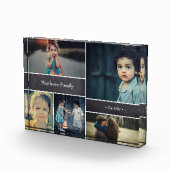 パーソナライズされた家名5枚 フォトブロック (右)