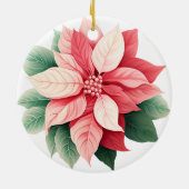 パーソナライズされた家族のクリスマス セラミックオーナメント (裏面)