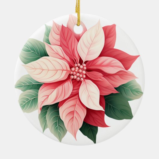 パーソナライズされた家族のクリスマス セラミックオーナメント (裏面)