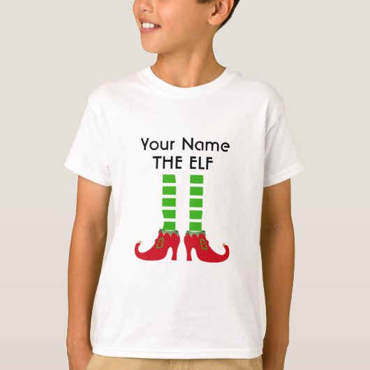 パーソナライズされた家族のシャツおもしろい、クリスマス小妖精や小人 Tシャツ (正面)