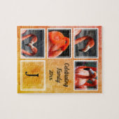 パーソナライズされた家族の写真の形見 ジグソーパズル (横)