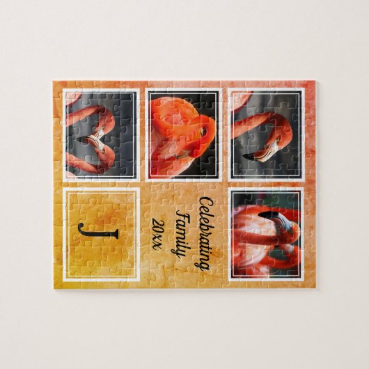 パーソナライズされた家族の写真の形見 ジグソーパズル (横)