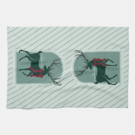 パーソナライズされた家族の名エレガント前 キッチンタオル