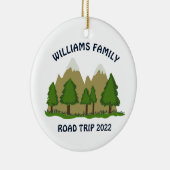 パーソナライズされた家族旅行 セラミックオーナメント (右)