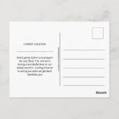 パーソナライズされた家族旅行 ポストカード (裏面)