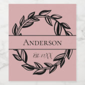 パーソナライズされた家結婚名の年 ワインラベル (シングルラベル)