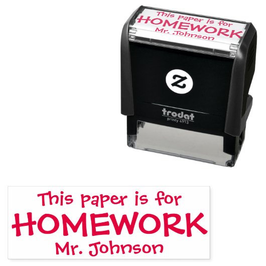 パーソナライズされた宿題の自墨印 セルフインキングスタンプ (インサイチュ)