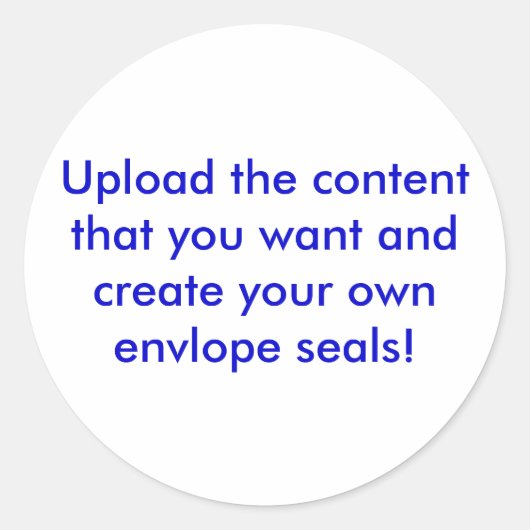 パーソナライズされた封筒用シール ラウンドシール (正面)