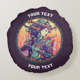 パーソナライズされた射手座〔占星術の〕十二宮図標識トート ラウンドクッション