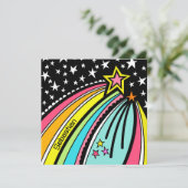 パーソナライズされた射撃、 発砲スター誕生日招待状 (スタンド正面)