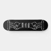 -パーソナライズされた小さなスケートボードで手 スケートボード (横)