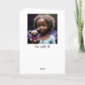 パーソナライズされた小さな女の子ハッピーバースデー カード (裏面)