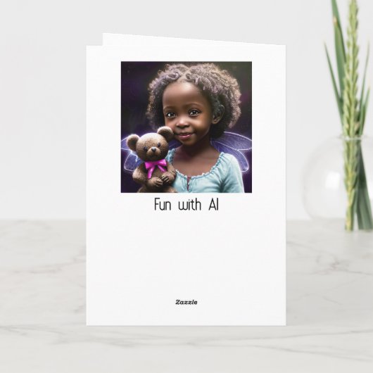 パーソナライズされた小さな女の子ハッピーバースデー カード (裏面)