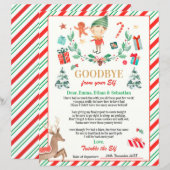 パーソナライズされた小妖精や小人さようなら手紙小妖精や小人ホリデーカード (正面/裏面)