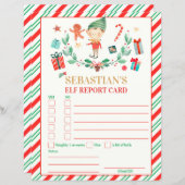 パーソナライズされた小妖精や小人レポートカード小妖精や小人ホリデーカード (正面/裏面)