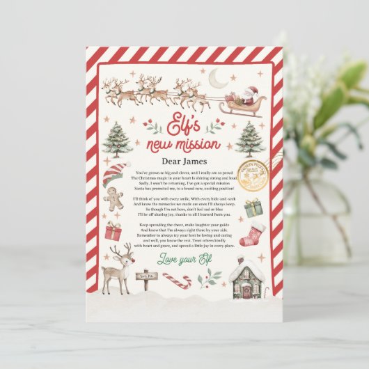 パーソナライズされた小妖精や小人除定通知さよなら小妖精や小人 招待状 (スタンド正面)