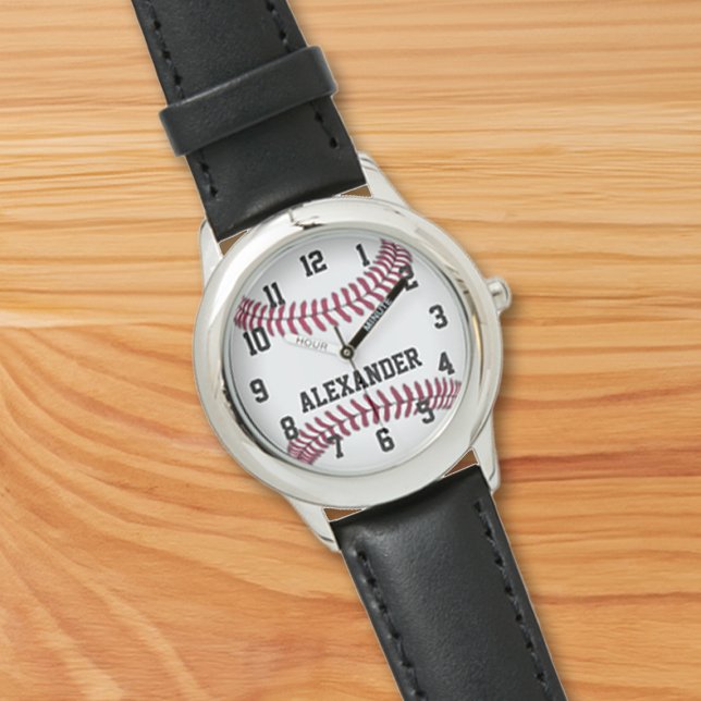 パーソナライズされた少年野球ウォッチ 腕時計 (boys personalized baseball watch)