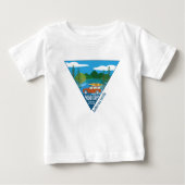パーソナライズされた山への家族旅行 ベビーTシャツ (正面)