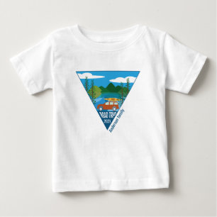 パーソナライズされた山への家族旅行 ベビーTシャツ