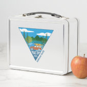 パーソナライズされた山への家族旅行 メタルランチボックス (インサイチュ)