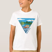 パーソナライズされた山への家族旅行 Tシャツ (正面)