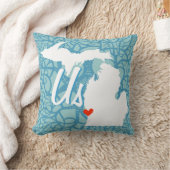 パーソナライズされた州グルームズ任意のカラー枕 クッション (ブランケット)
