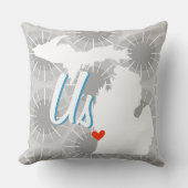 パーソナライズされた州グルームズ任意のカラー枕 クッション (正面)