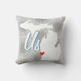 パーソナライズされた州グルームズ任意のカラー枕 クッション