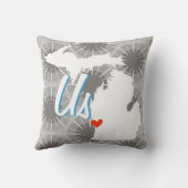 パーソナライズされた州グルームズ任意のカラー枕 クッション (裏面)