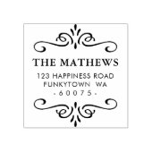 パーソナライズされた差出人住所アールデコ詳細 ラバースタンプ (インプリント)